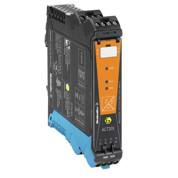 Weidmüller 8965420000 ACT20X-2SDI-2HDO-S Ex Çift Kanallı Sinyal Ayırıcı / Valf Kontrol Modülü