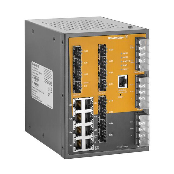 Weidmüller 2778970000 IE-SW-SL18M-16TX-2GC-LV Endüstriyel Managed Ethernet Switch