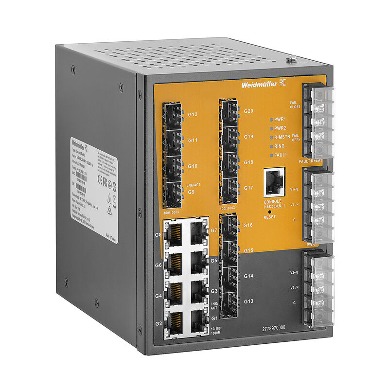 Weidmüller 2778970000 IE-SW-SL18M-16TX-2GC-LV Endüstriyel Managed Ethernet Switch