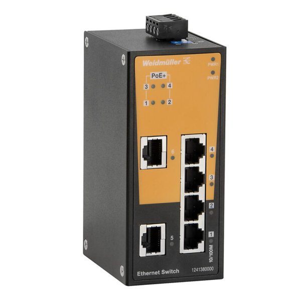 Weidmüller 1241380000 IE-SW-BL06-2TX-4POE Endüstriyel PoE Ethernet Switch