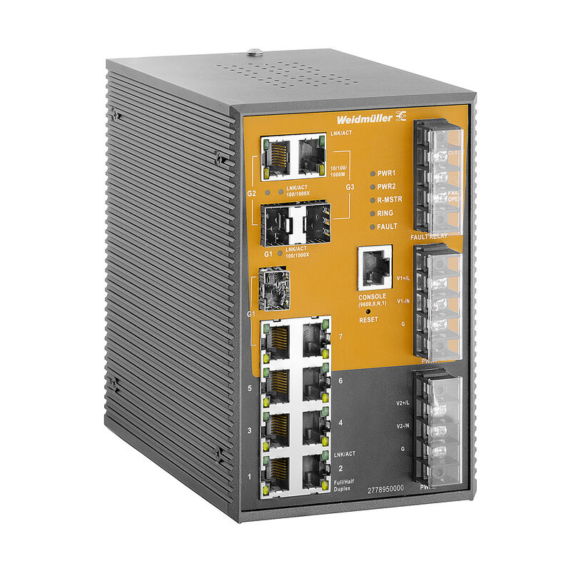 Weidmüller 2778950000 IE-SW-SL10M-7TX-3GC-HV Endüstriyel Managed Ethernet Switch