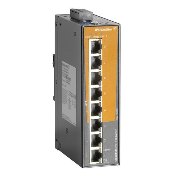 Weidmüller 2682400000 IE-SW-EL08-8GTPOE Endüstriyel PoE Gigabit Ethernet Switch