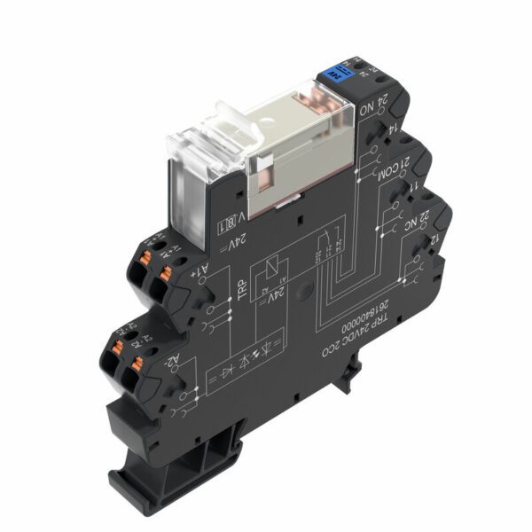 Weidmüller 2618400000 TRP 24VDC 2CO TERMSERIES Röle Modülü (24 V DC, 2 Değiştirici Kontak, PUSH IN Bağlantı)