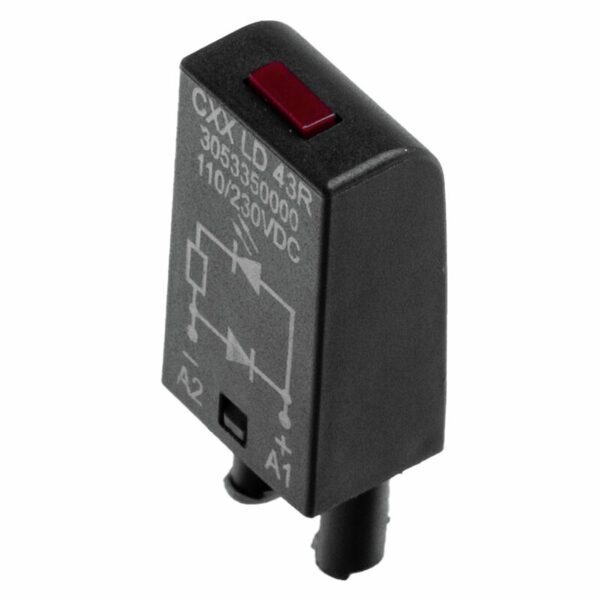 Weidmüller 3053450000 CXX L 63R CUBESERIES Kırmızı LED Modülü (110…230 V AC/DC, Plug-in)