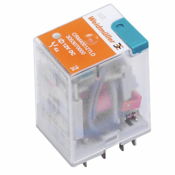 Weidmüller 3052930000 CRM40012 Endüstriyel Mini Güç Rölesi (4 CO, 7A, 12V DC)