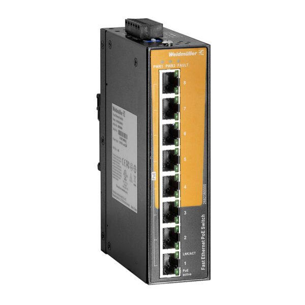 Weidmüller 2682380000 IE-SW-EL08-8POE Endüstriyel PoE Ethernet Switch