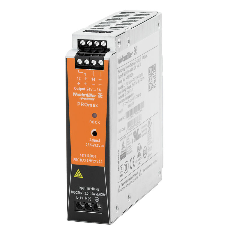 Weidmüller 1478100000 PRO MAX 72W 24V 3A