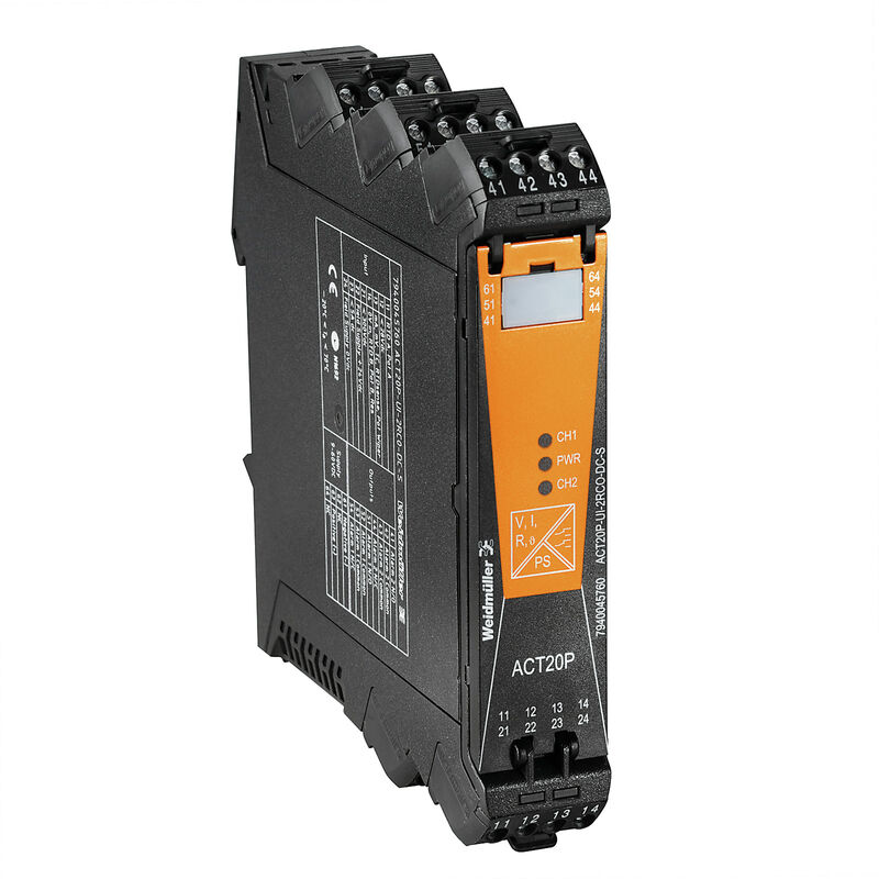 Weidmüller 7940045760 ACT20P-UI-2RCO-DC-S Limit Değer İzleme ve Sinyal Dönüştürücü