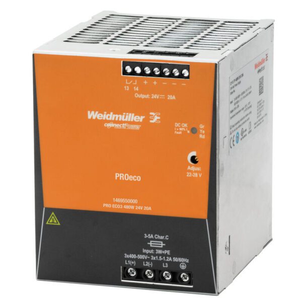 Weidmüller 1469550000 PRO ECO3 480W 24V 20A