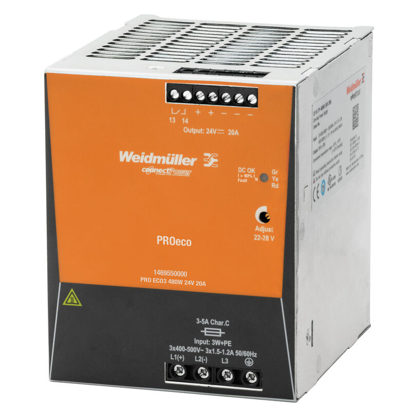 Weidmüller 1469550000 PRO ECO3 480W 24V 20A