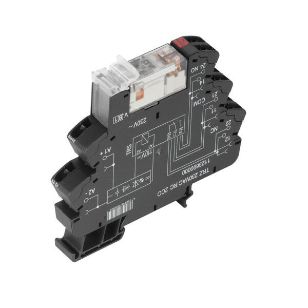 Weidmüller 1123680000 TRZ 120VAC RC 2CO TERMSERIES Röle Modülü (120 V AC, 2 Değiştirici Kontak, Yay Baskılı Bağlantı)