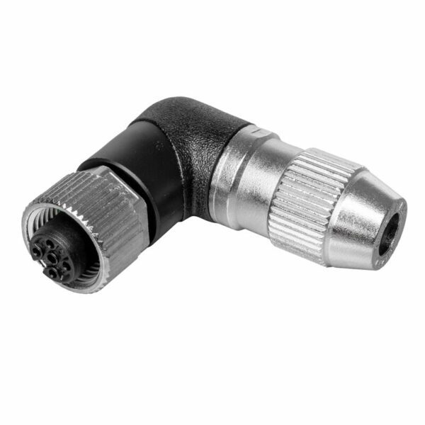 Weidmüller 1812890000 SAIBWI-P-4A-4/5.1-M12 Sahada Kablolanabilir M12 Dişi Konnektör (90° Açılı)