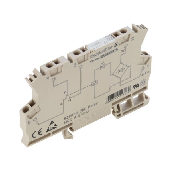 Weidmüller 8390590000 MCZ R 24VUC MCZ SERIES Röle Modülü (24 V AC/DC, 1 Değiştirici Kontak, 6 A, Yay Baskılı Bağlantı)