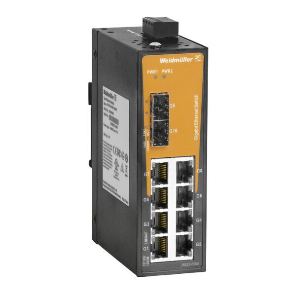 Weidmüller 2682240000 IE-SW-EL08-8GT Endüstriyel Gigabit Ethernet Switch