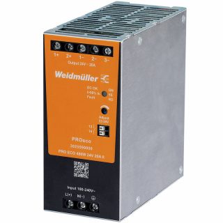 Weidmüller 3025590000 PRO ECO 480W 24V 20A II DIN Ray Güç Kaynağı