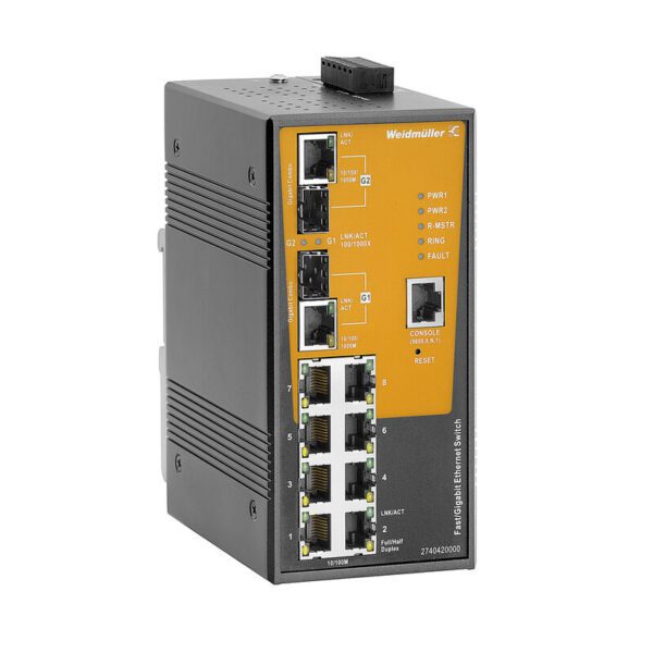 Weidmüller 2740420000 IE-SW-AL10M-8TX-2GC Endüstriyel Managed Ethernet Switch